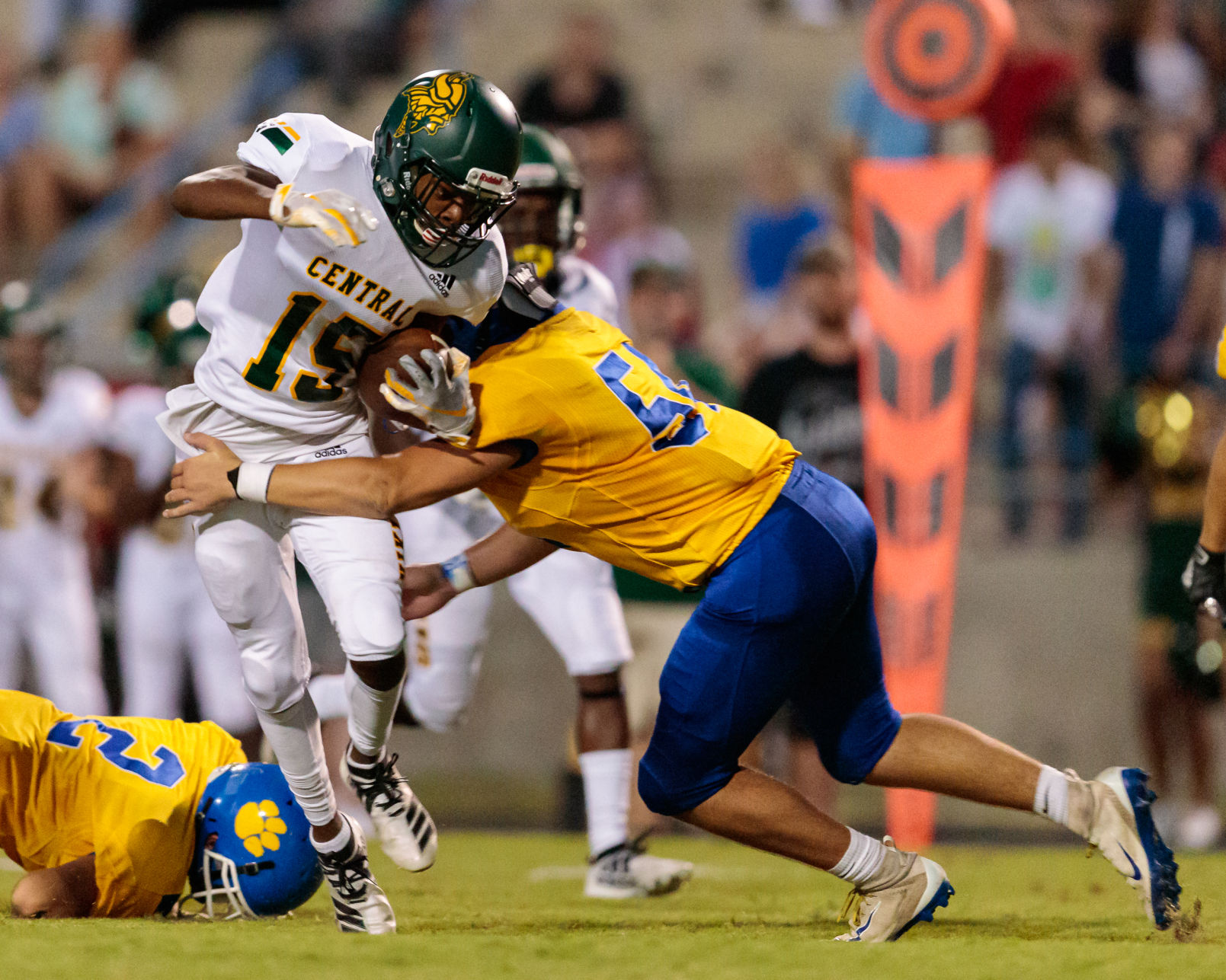 The Central Cabarrus Vikings shut out the Mount Pleasant Tigers 45-0.